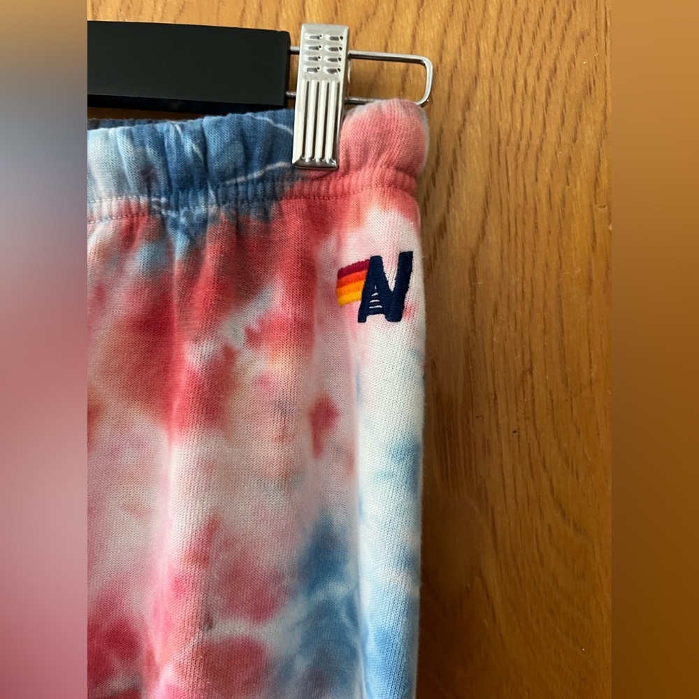 Aviator Nation Red and Blue hand Tie-Dye Track Suit Set - Top (XS) pant (S) - Picture 10 of 15